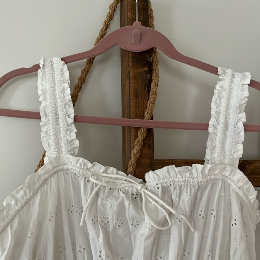 GAP × DÔEN White Eyelet Dress – Size Large - Picture 3 of 5